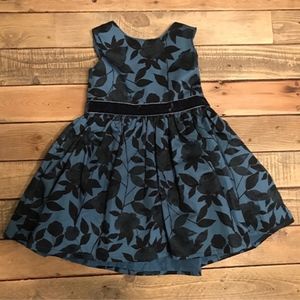 Blue Floral Holiday Dress